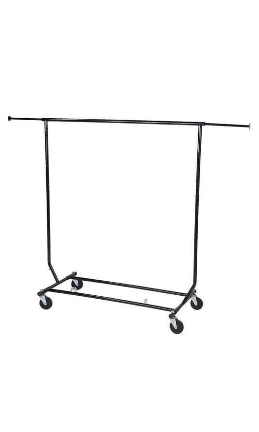 Single-Rail Collapsible Salesman Rack | Black